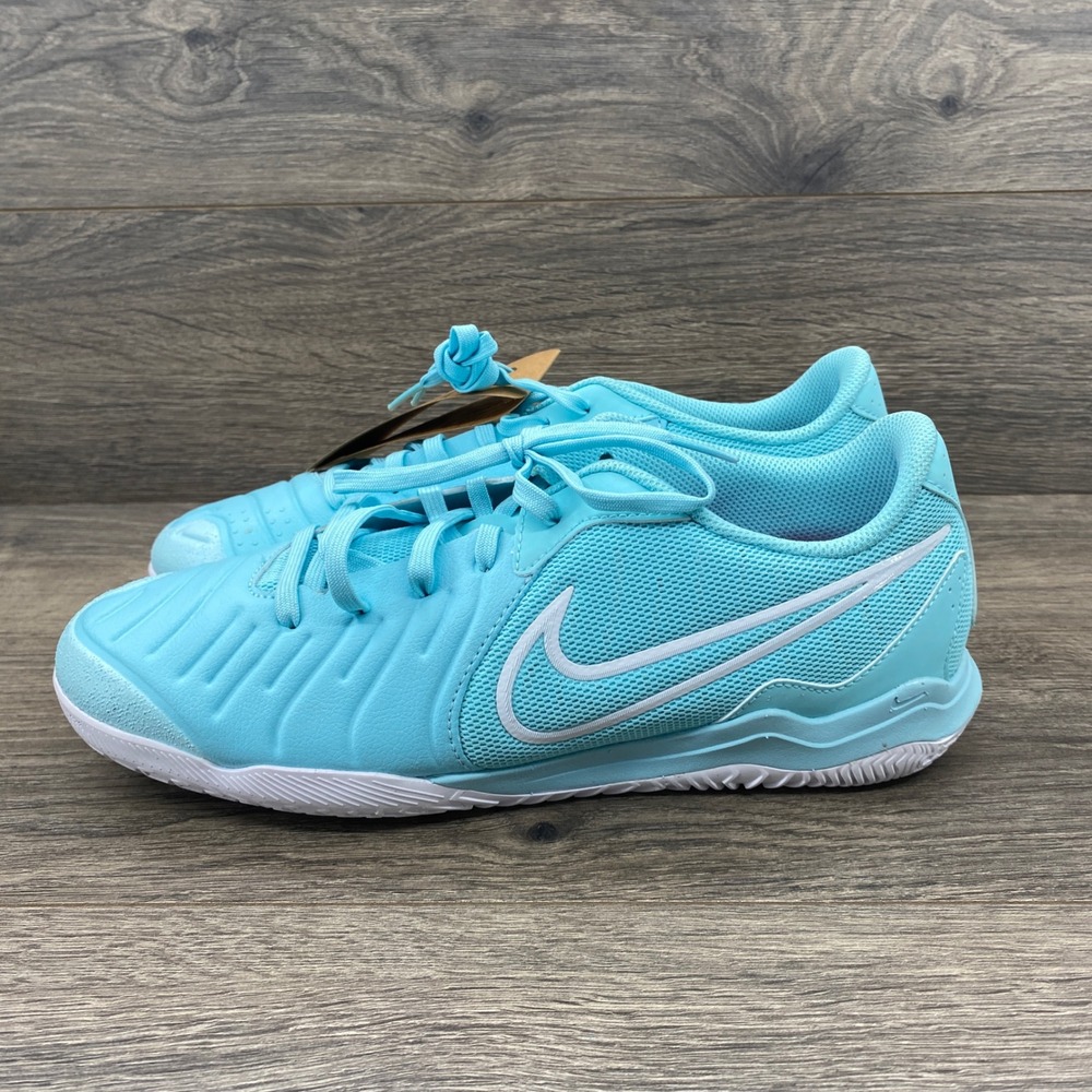 Nike Tiempo Legend 10 Academy IC Mens 9.5 Light Blue Indoor Soccer DV4341-401
